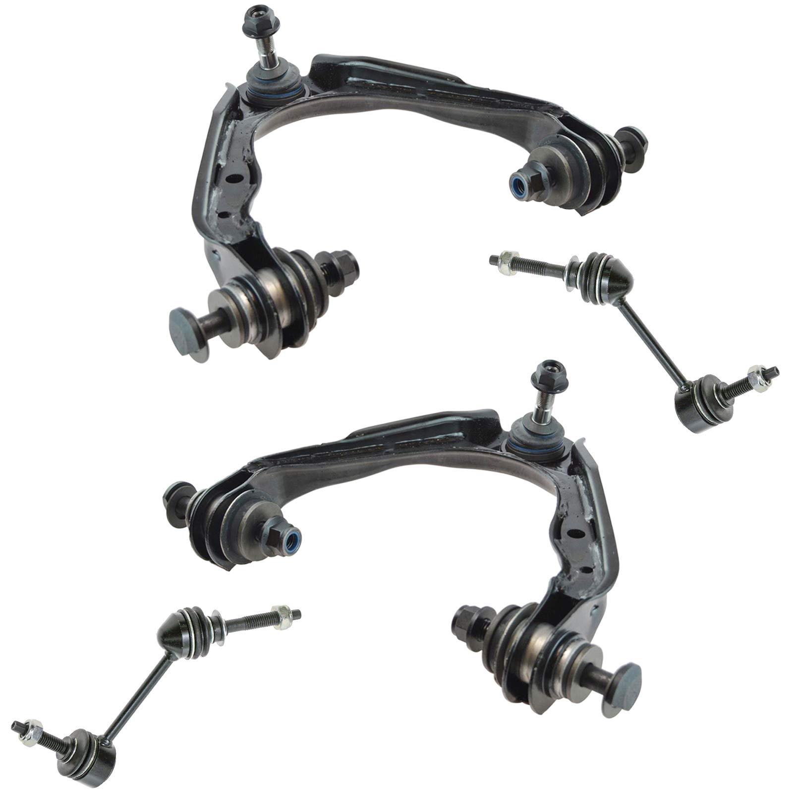 TRQ Front Suspension Kit Control Arm with Ball Joint Sway Bar Stabilizer Link Compatible with 2006-2011 Ford Crown Victoria Lincoln Town Car Mercury Grand Marquis