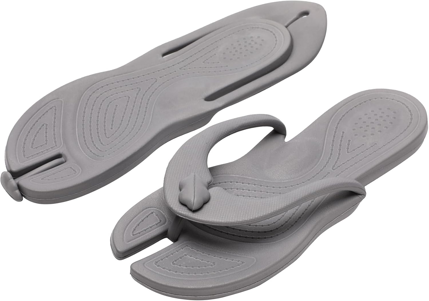 Shower Shoes Travel Slippers for Women Men, Folding Slides Sandals, Portable Hotel Spa Slippers, Waterproof Quick Drying Flip Flops, Beach Sandals - Image 4