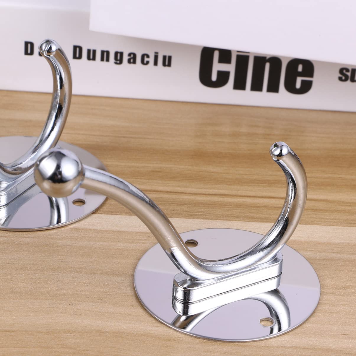 VASDEV Perchas de Metal 8 Piezas Perchas de Acero para el hogar Ropa de Cocina Toalla Adhesivo Sombrero Barra de Puntas de Pared Baño Ganchos de perforación de Acero Inoxidable Gancho de