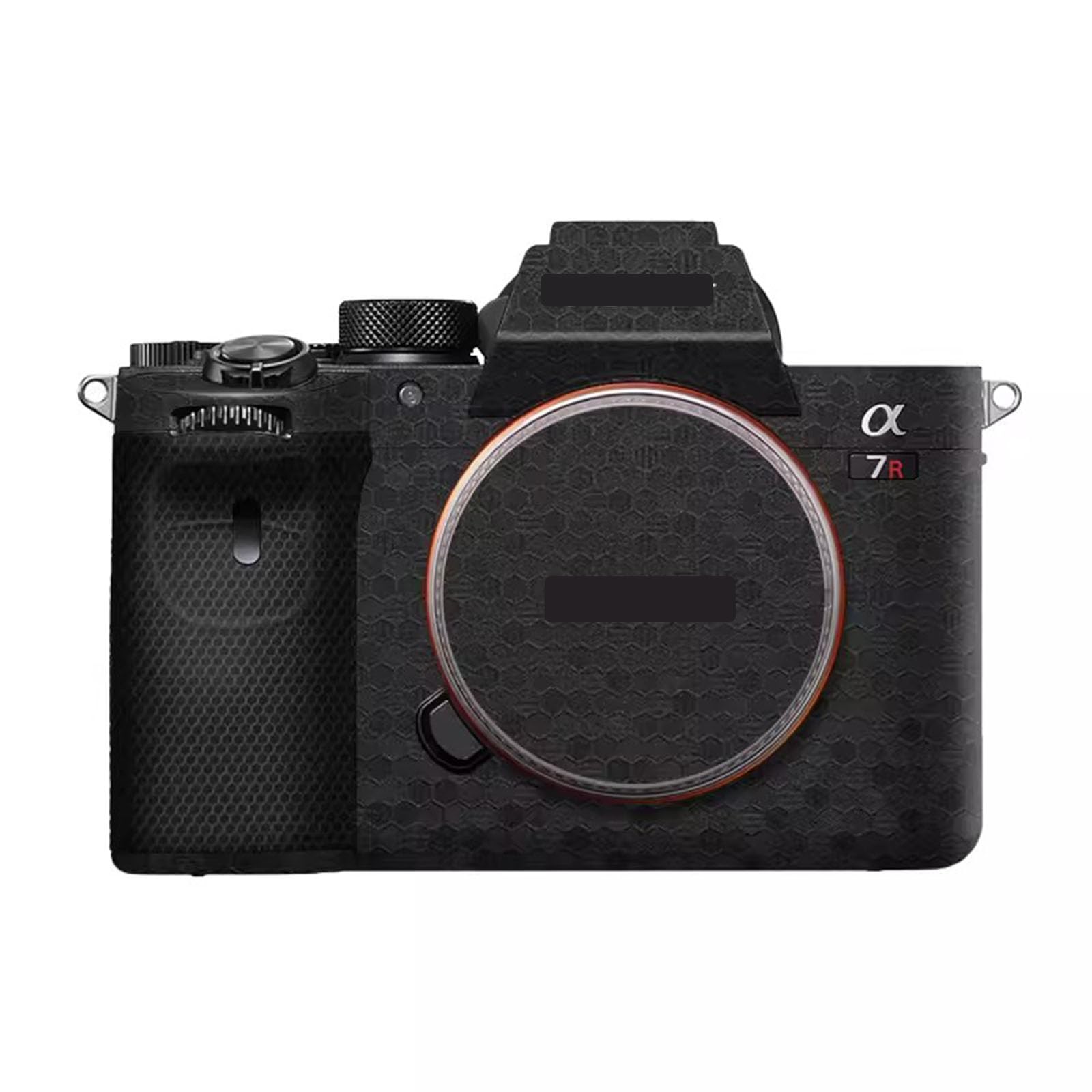 Autocollant vinyle anti-rayures Sony A7R IV protection boîtier nid d'abeille noir