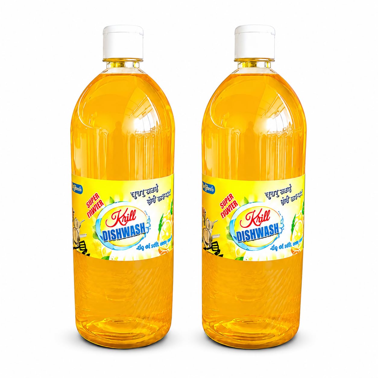 FIGHTER JET Krill Dishwash Liquid 1L (Pack of 2) | Lemon Dish Washing Liquid for Utensils Plates & Kitchen Cleaning-image-47