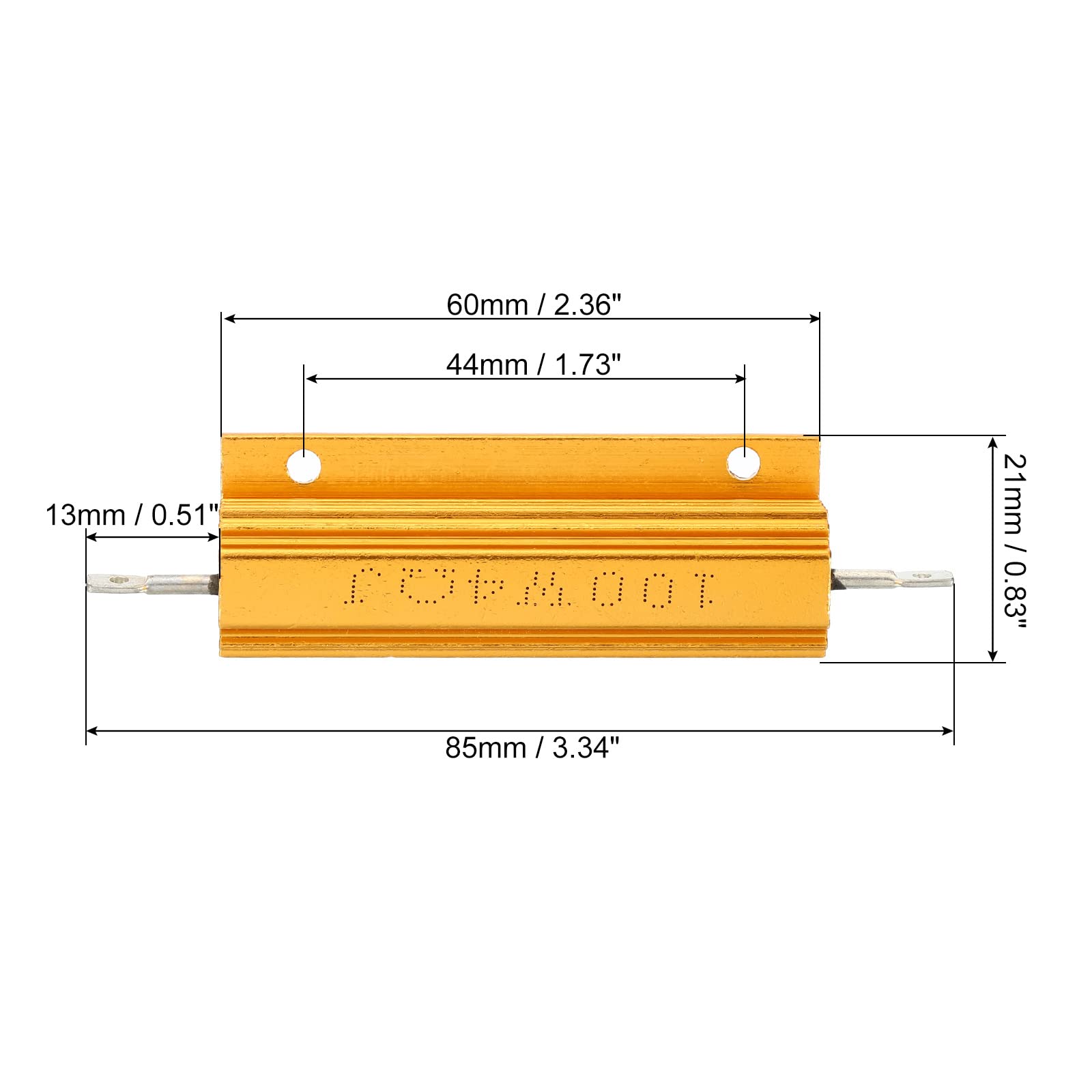 Drahtgewickelte Widerstände 2 Stück 2 Stück 4 Ohm 25W Aluminiumgehäuse-Widerstände – Drahtgewickelt, Aus US-Lager – Für Audio & Elektronik Alu Widerstände
