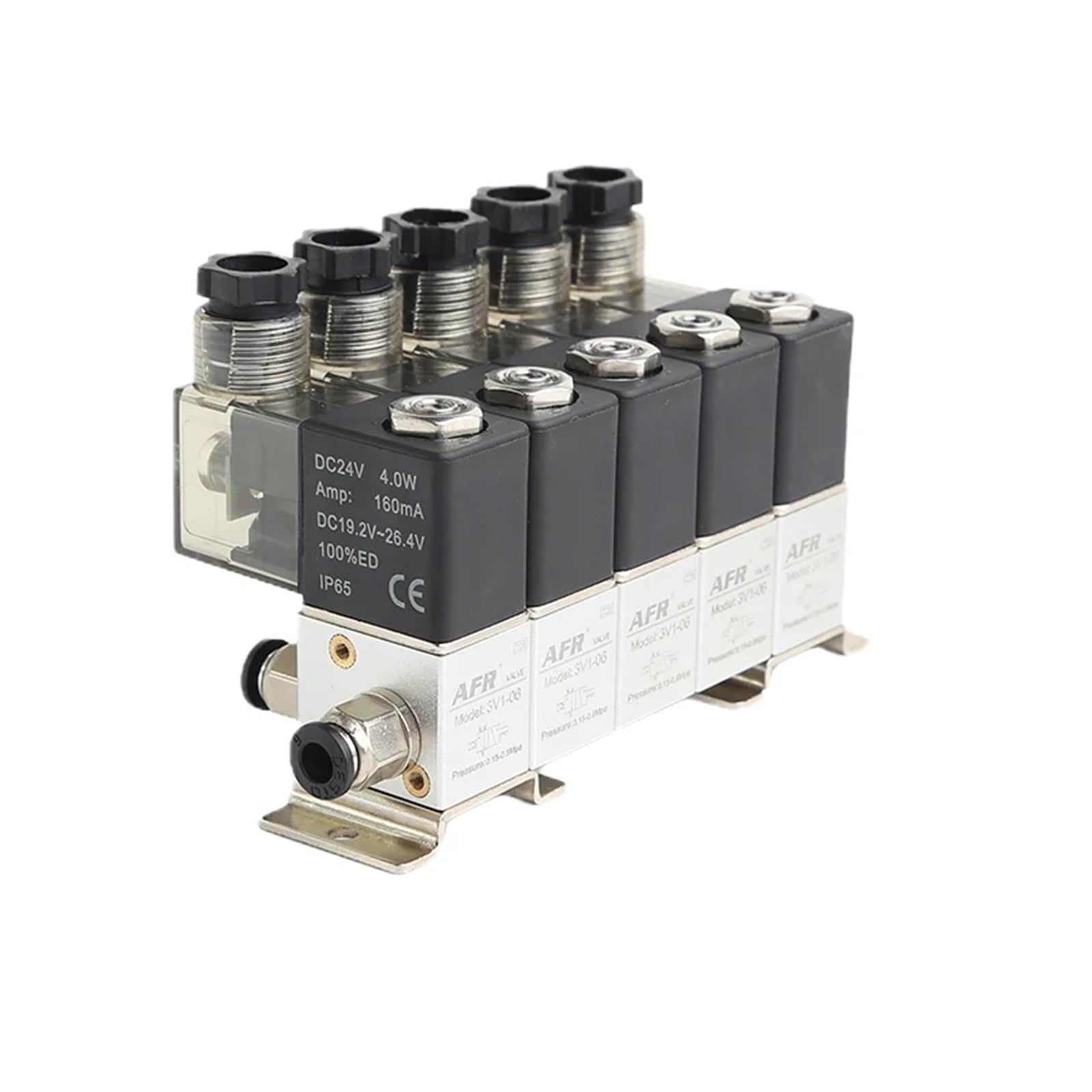 VSPPJYFG 3V1-06 DC24V Two-Position Three-Way Positive Pressure air Solenoid Valve Direct-Acting Vacuum Suction Cup Valve Combination(Dc24v 8 in 8 Out,8 combinations)