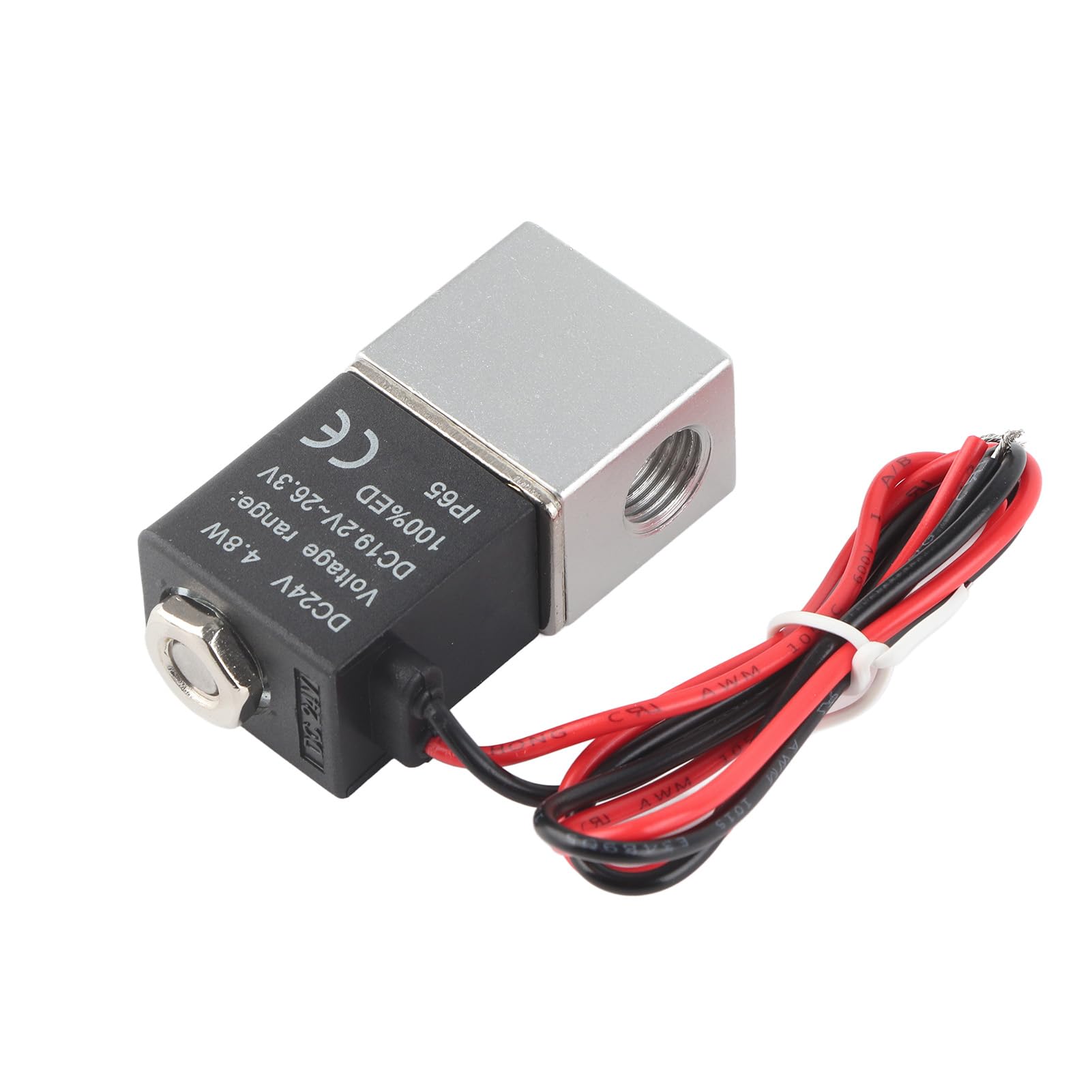 Elektrozawór 2-drożny DC 24V 1/4" uniwersalny do wody powietrza i oleju z aluminium stopu szybki montaż trwała konstrukcja odporny na korozję