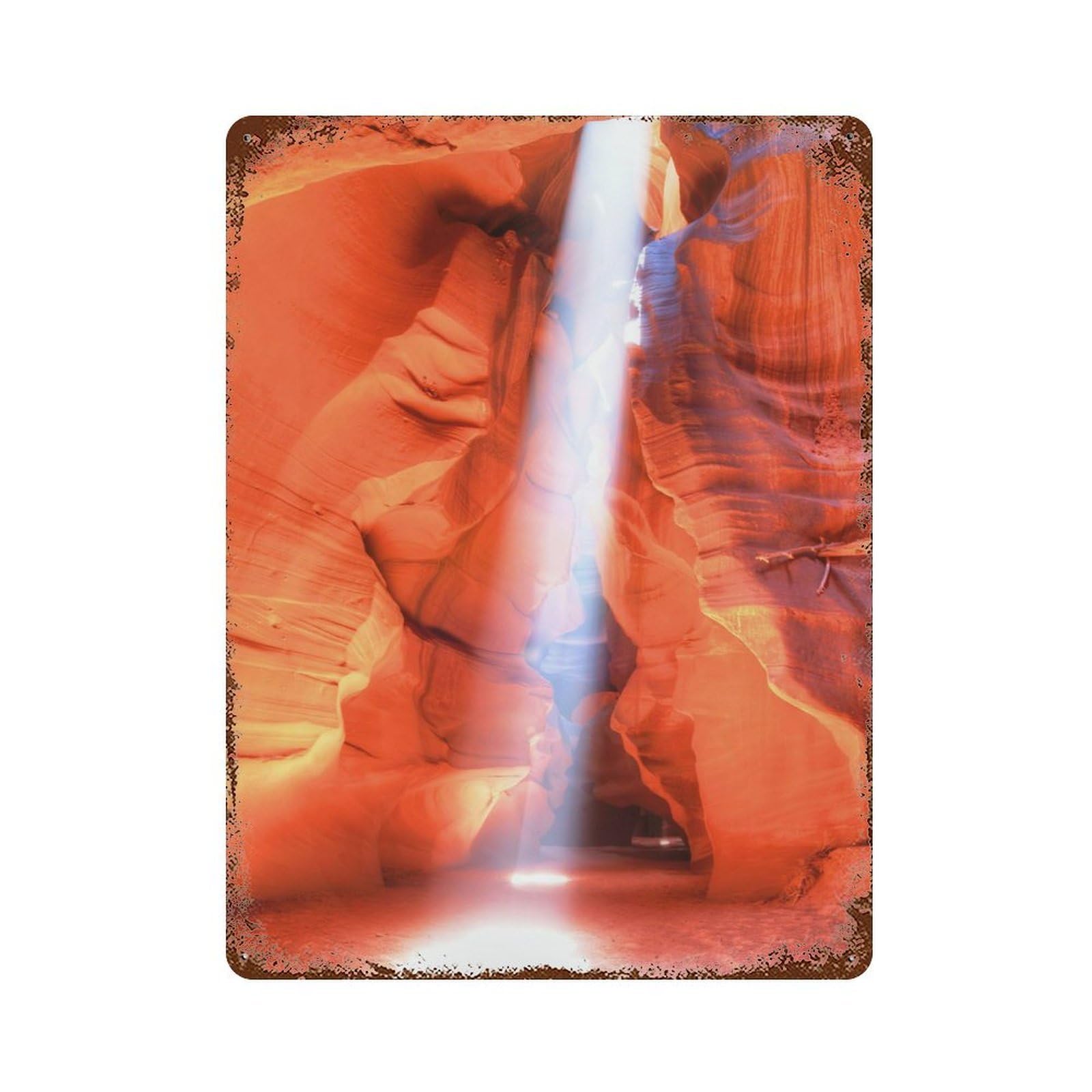 Antelope Canyon Arizona Decorative Tin Sign 15.7"x11.8", Vintage Wall Decor for Basement, Hobby Room And Garage Decor