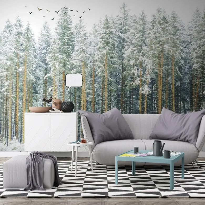 Papier peint photo paysage oiseaux décor mural salon chambre fresque 3D