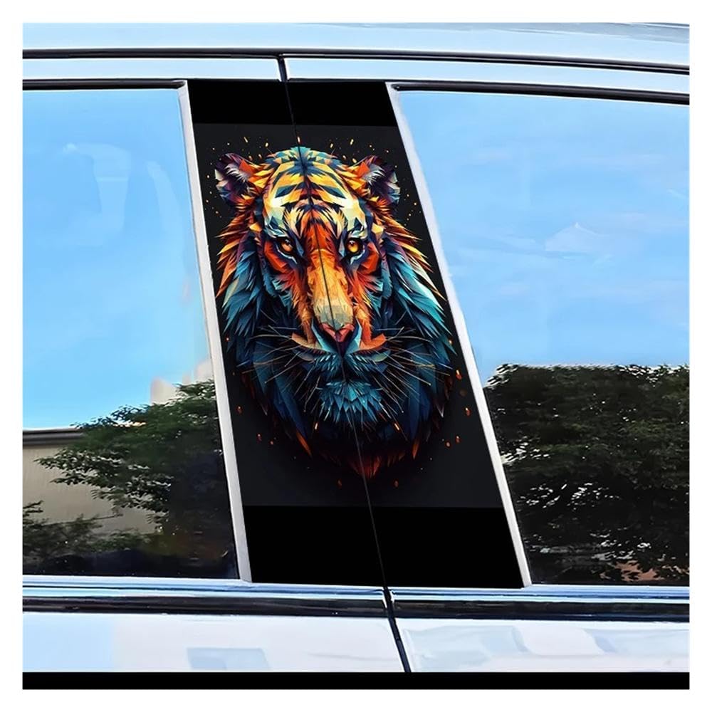 Dabhuoc One Color Car Parts 2Pcs Car B-Pillar Sticker Tiger Scratch Protection