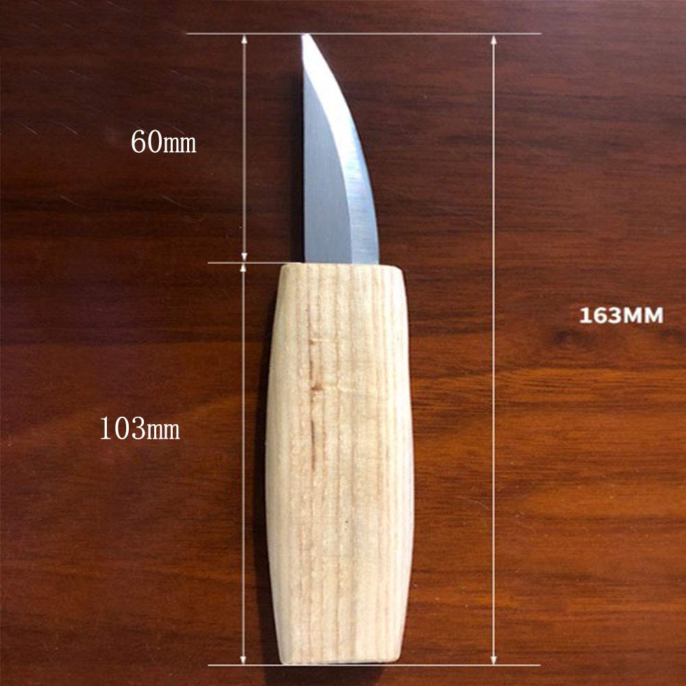 3 piezas Set madera herramientas de tallado, cuchara de tallado gancho cuchillo Sloyd cuchillo y chip cuchillo para artesanía de la carpintería