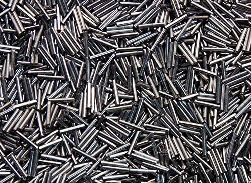 PMC Supplies LLC 1 Kg 1.5 MM Flat Pins Burnishing Polishing Tumbling Stainless Steel Jeweler's Vibratory Tumbler Stainless Steel Media 2.2 Lbs