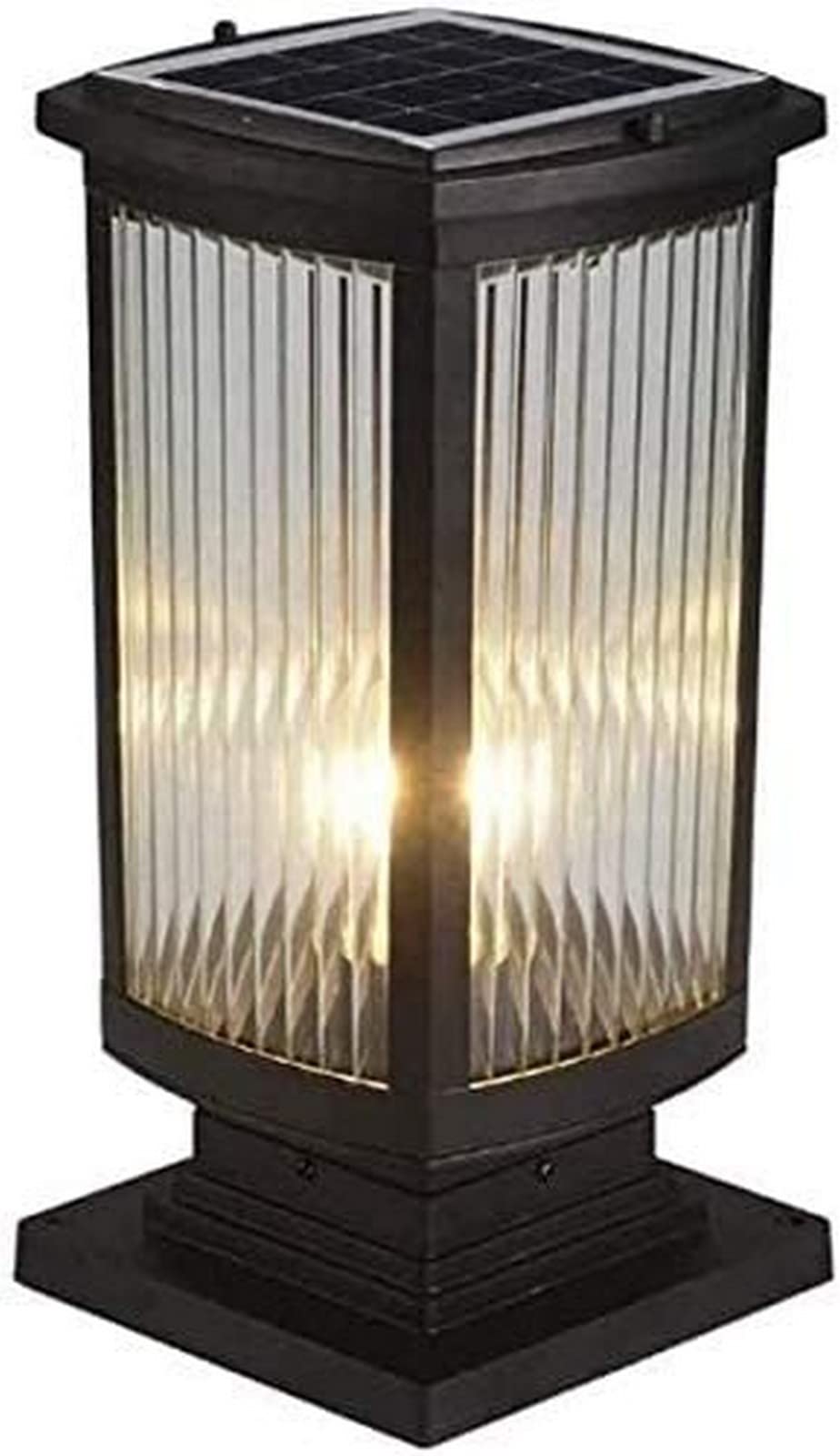Ogrodowa lampa Die-Light Szklana lampa solarna słupkowa Wodoodporna IP54 Lampa solarna LED na zewnątrz Ogrodzenie Willa Ogród Retro Latarnia Dziedziniec Oświetlenie trawnika Dekoracja uliczna Lampa/35