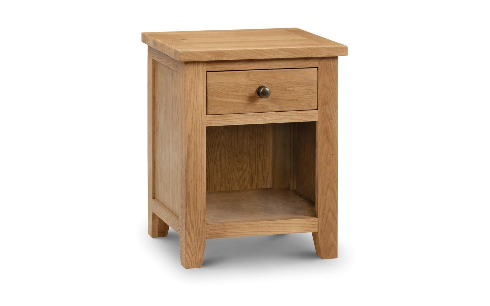 Julian Bowen Marlborough 1 Drawer Bedside - Oak Bedsides