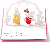 Vista 6 de FunPop Tarjetas emergentes de cumpleaños 3D - gato, perro, oso, conejo. Lindas para niñas y niños (paquete de 5)