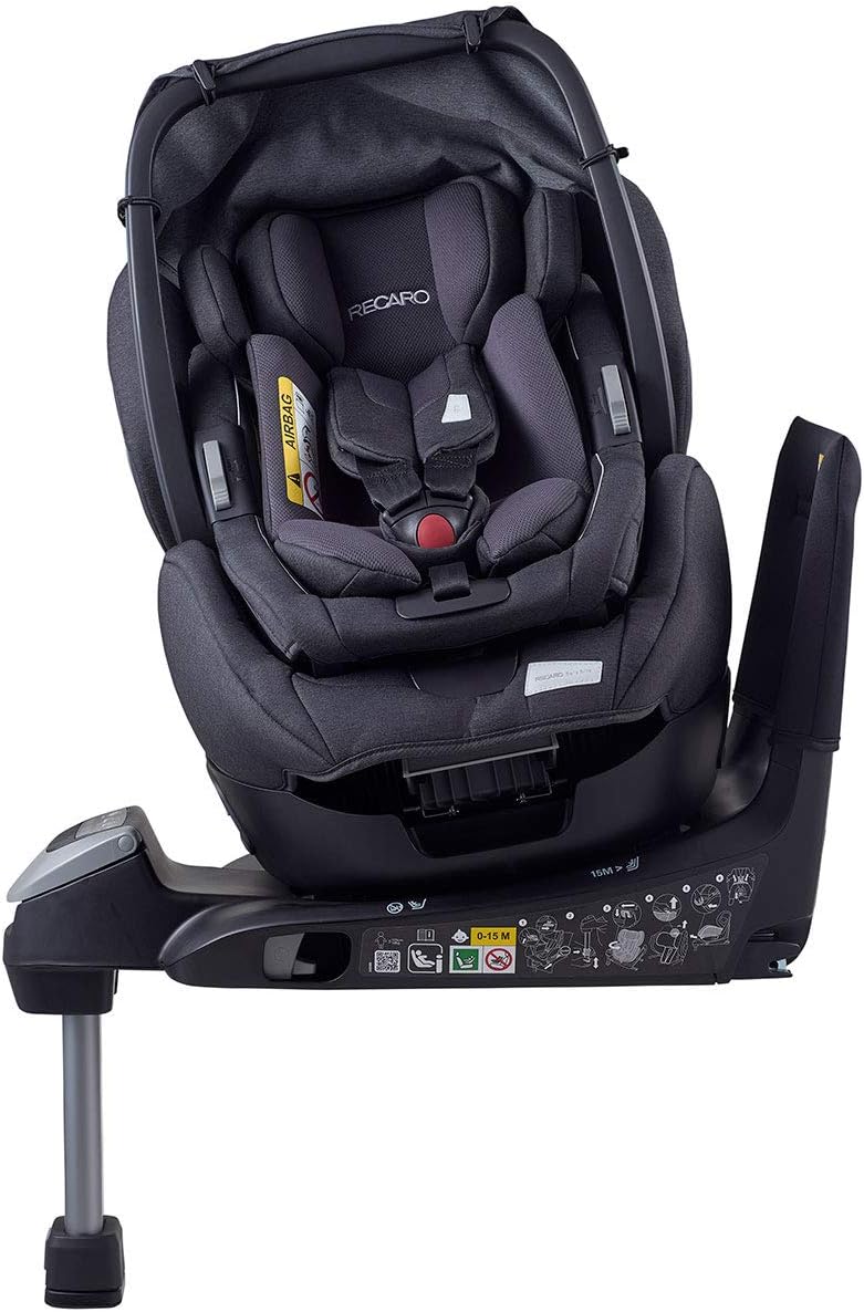 Recaro Salia Elite child seat, front view, reclined position