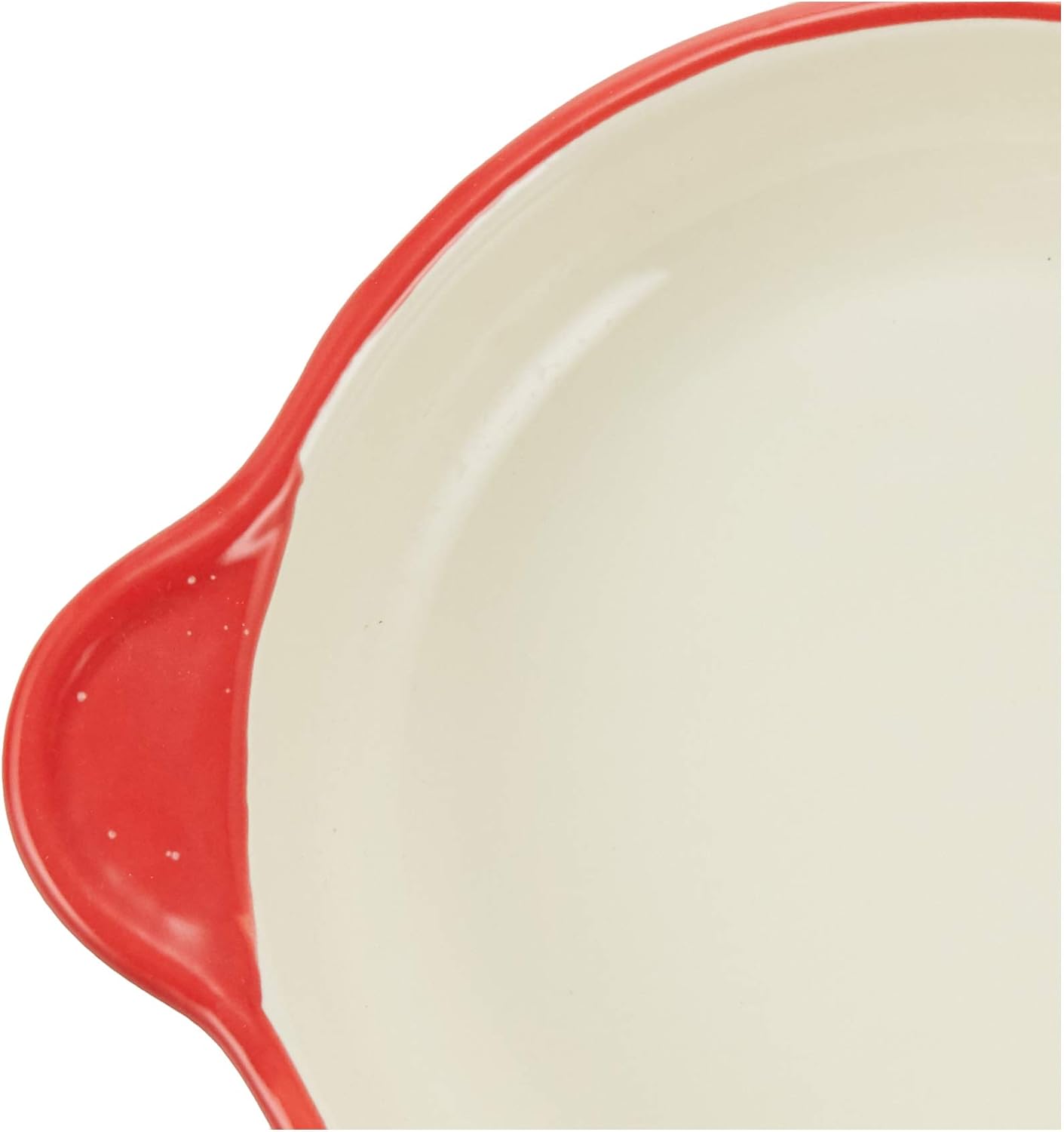Set of 3, Western Pottery, Single Item, Red Inner White Two-Handled Gratin Plate, 8.1 x 6.5 x 1.6 inches (20.5 x 16.5 x 4 cm), Soil, Low Fire, Restaurant, Inn, Japanese Tableware, Restaurant, Commercial Use, Tableware