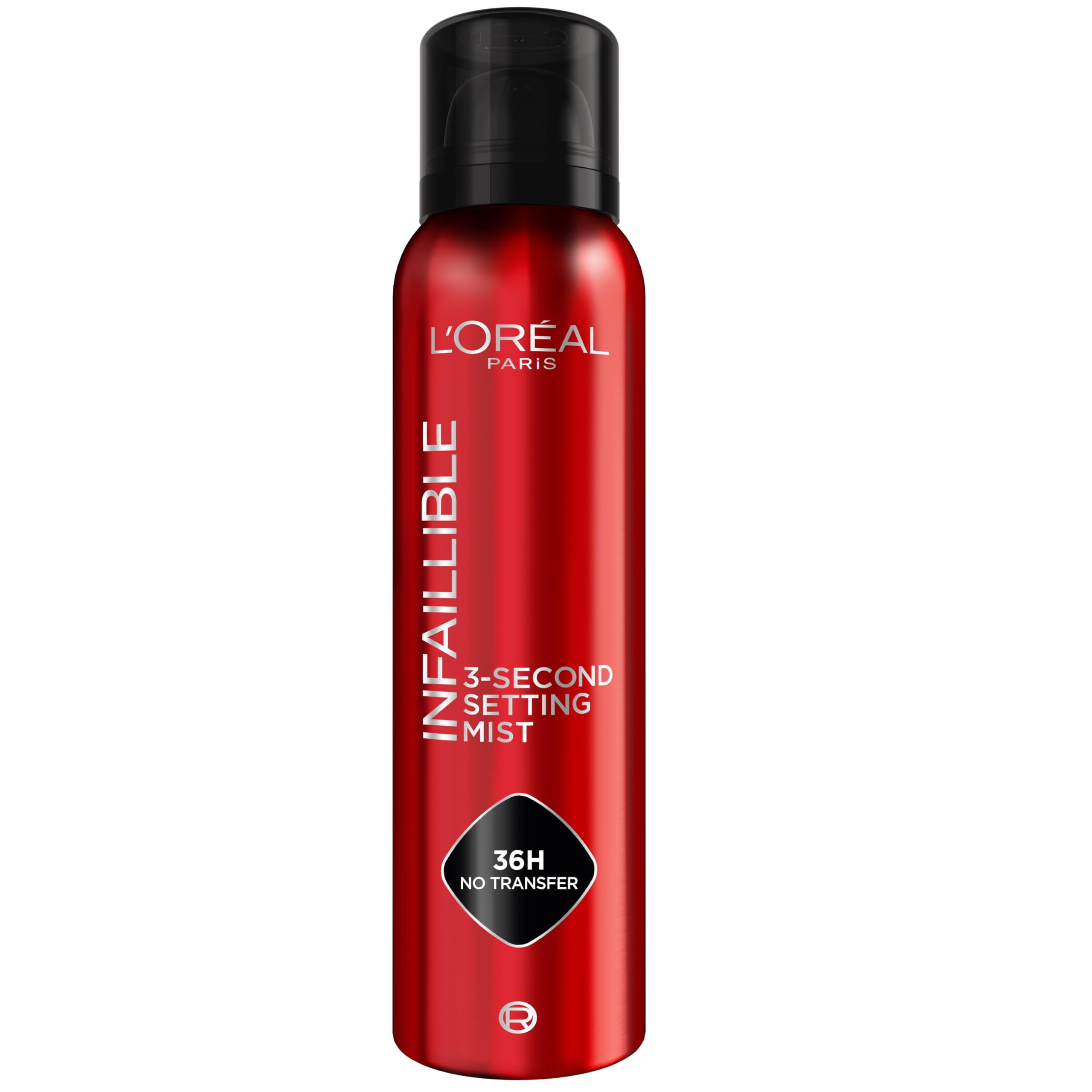 L'Oreal Paris Setting Spray Jumbo, Infallible 3-Second Jumbo Size Makeup Setting Mist for Face, Up To 36 Hour Makeup Wear, Fixing Spray, Waterproof and Sweatproof, Transfer-proof and Non-sticky,150ml - Jumbo