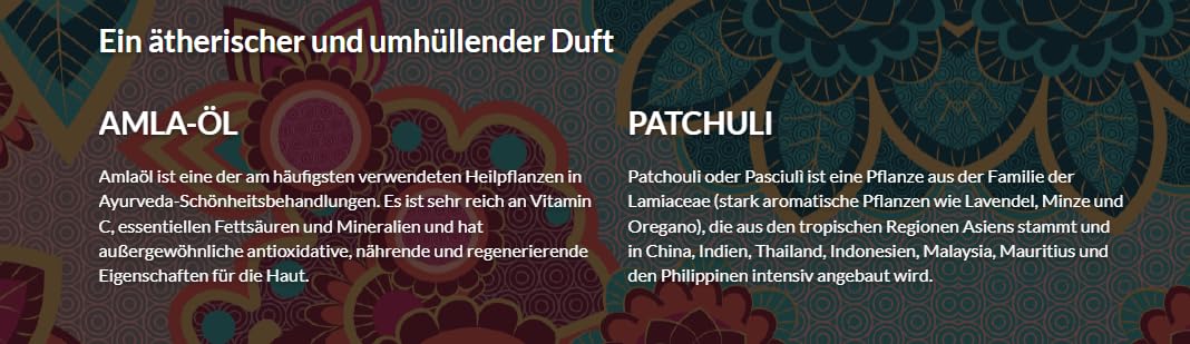 Tesori d'Oriente AMMORBIDENTE AYURVEDA Olio di Amla e Patchouli, ammorbidente concentrato di olio di Amla e patchouli, 38 lavaggi, 760 ml + portachiavi Beni Culinari