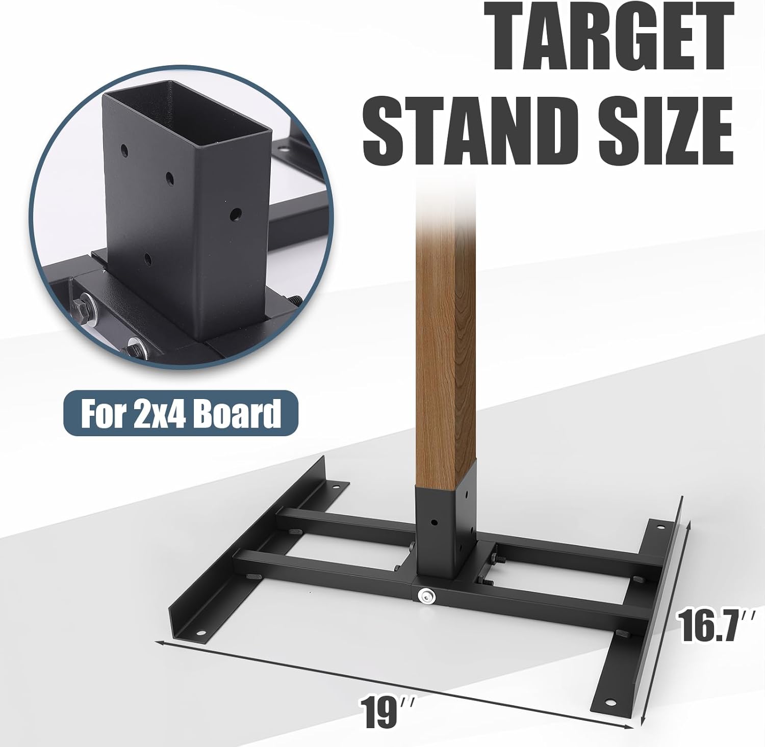 Target Stand System-AR500 3/8 inch Thick,7"x12" Hostage Reactive Steel Targets with 2x4 Target Stand Kit Shooting Range & Training