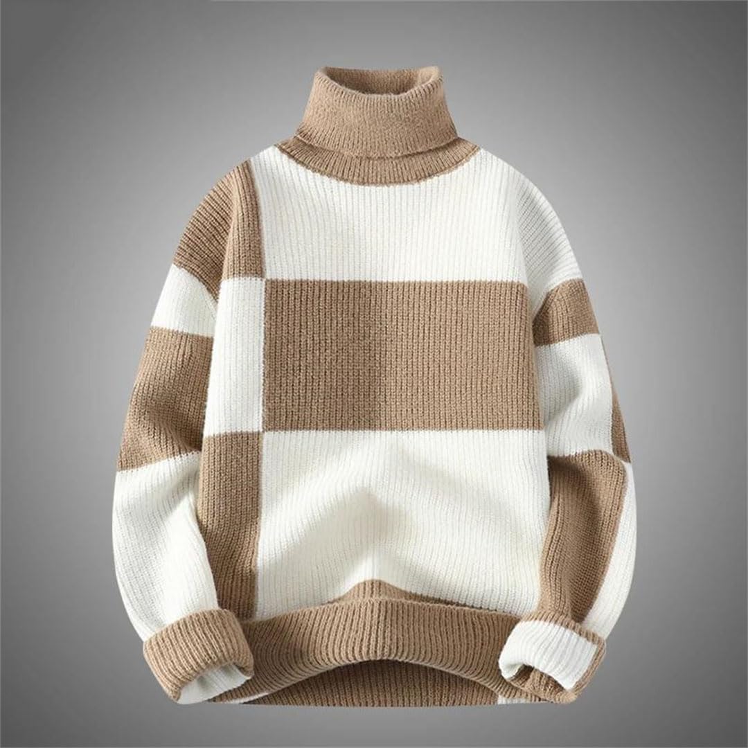 Vogrtcc Męskie golfy dzianinowe swetry z dzianiny sweter topy