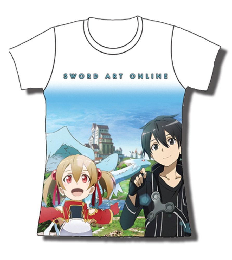 Sword Art Online Silica & Kirito Junior White T-shirt