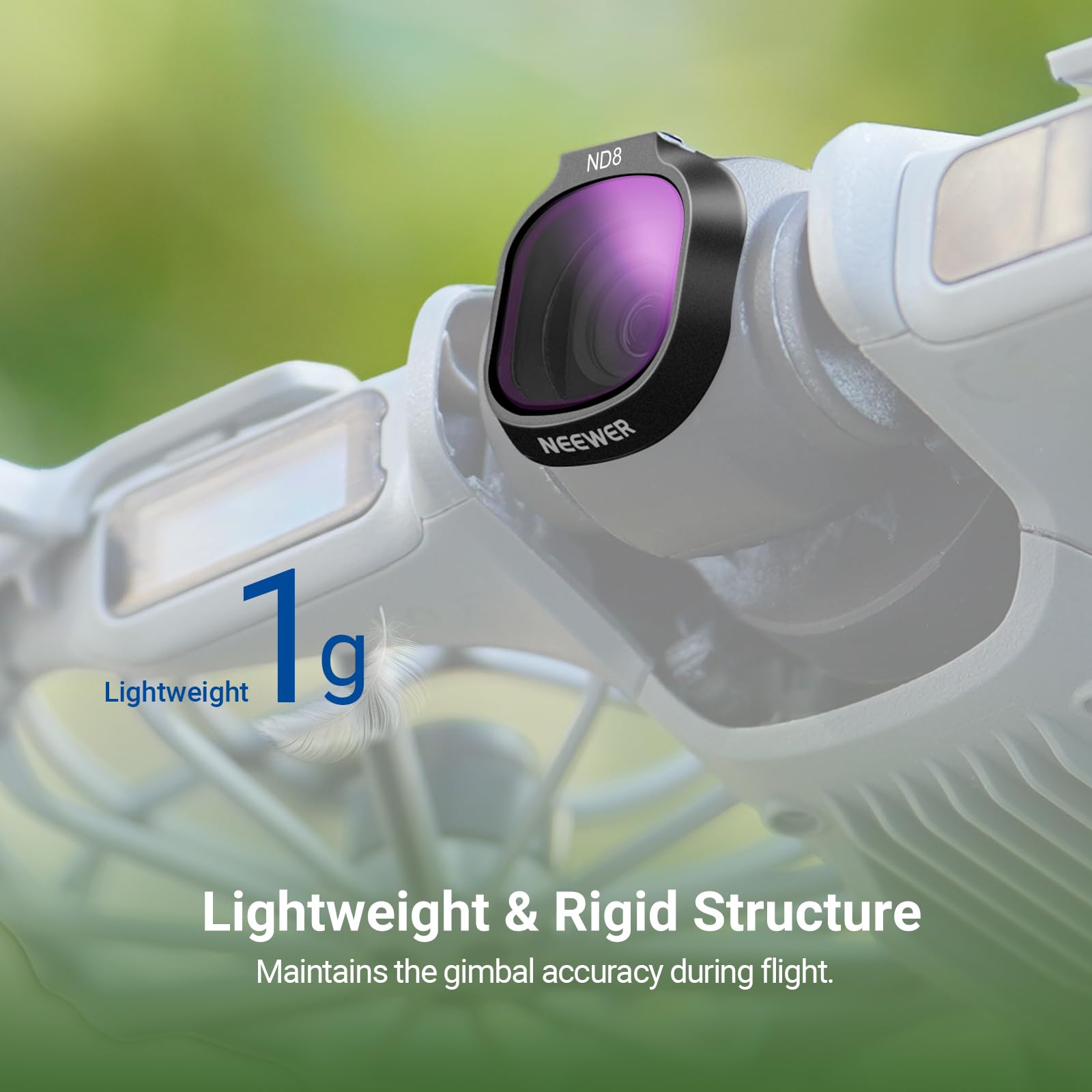 NEEWER Zestaw filtrów UV + CPL + ND kompatybilny tylko z DJI NEO 2, 6-pak zatrzaskowych obiektywów do aparatu drona, zestaw akcesoriów o neutralnej gęstości (ND8/16/32/64), polaryzator kołowy, FL-N71