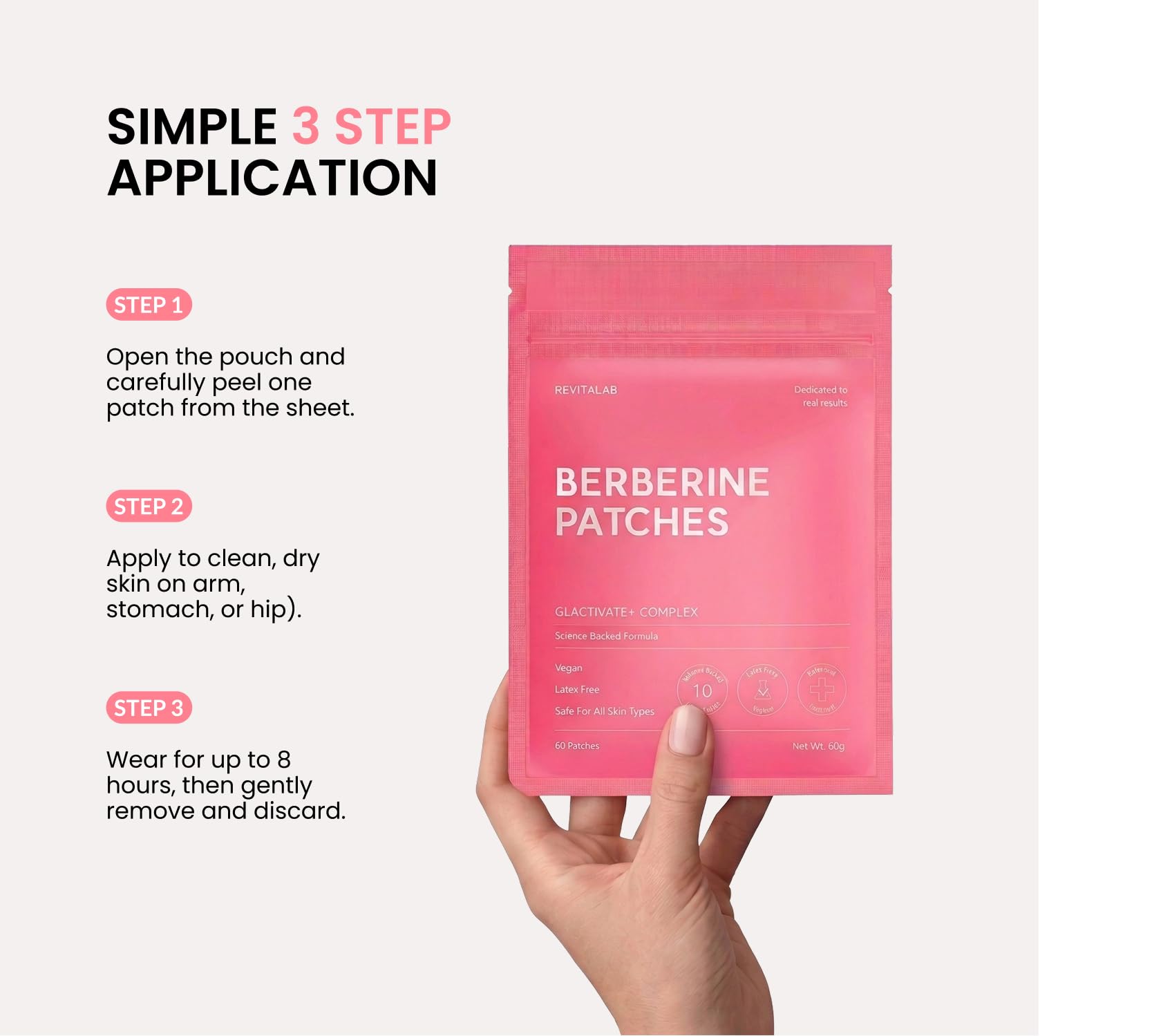Berberine+ Patches for Women & Men - 60 Count | Upgraded Sculpt & Snatch Support | Topical Everyday Glow Up Beauty New Kind of Patches - 2 Month Supply — view 6