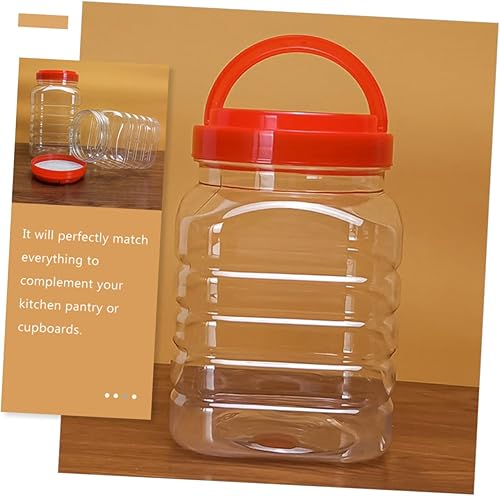 Miniatura 3 de HEMOTON Tarros de plástico con tapas, dispensador de aderezo de ensalada, dispensador de harina, recipientes de alimentos con colador, recipientes