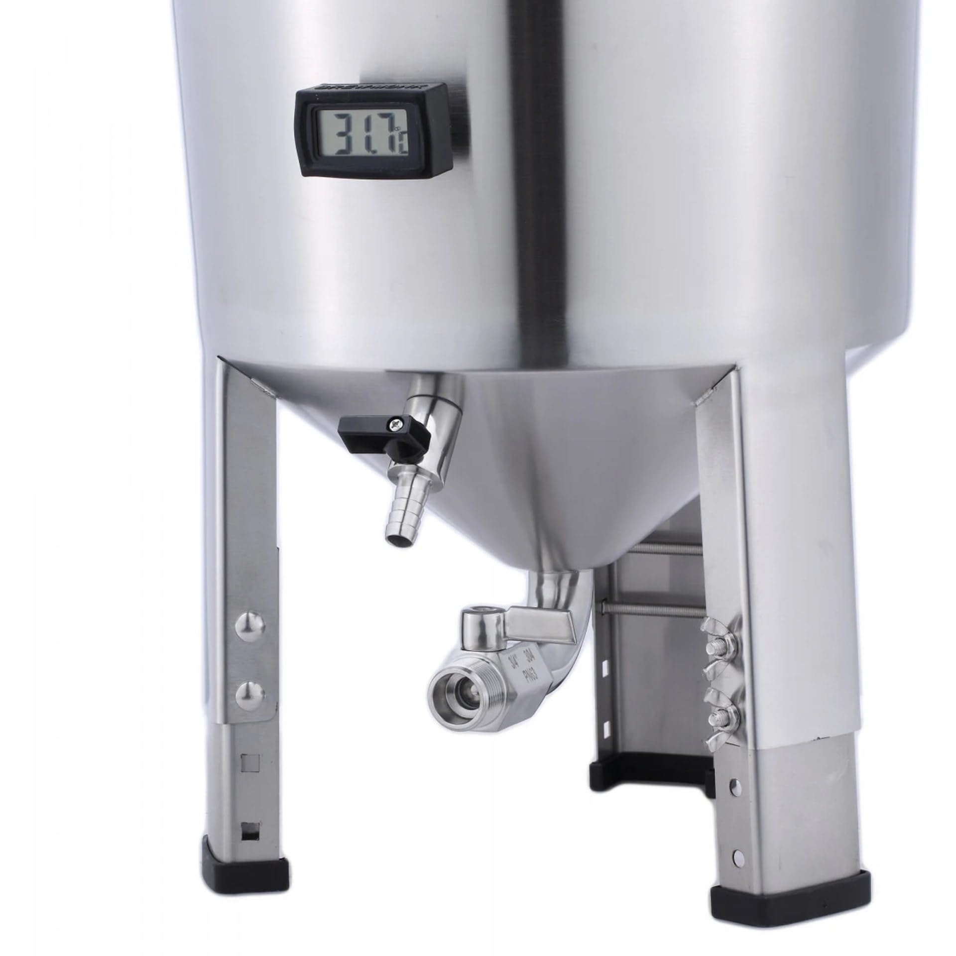 Depósito de Fermentación Acero Inoxidable 30L con Fondo Cónico, Válvula Spunding y Termómetro Digital