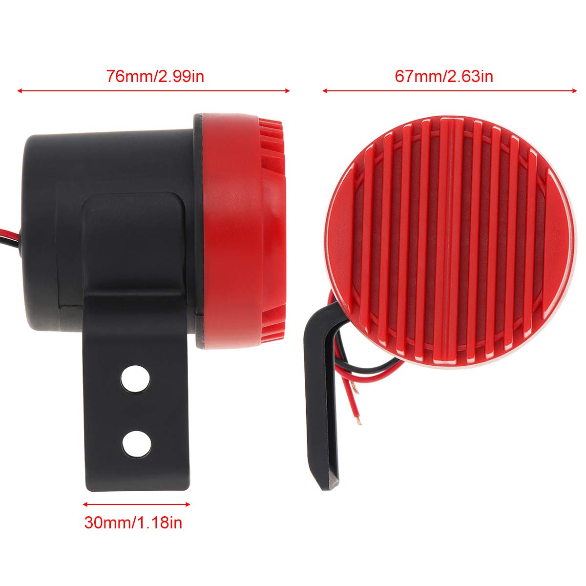 Bocina de Marcha Atrás, Alarma de Respaldo del Automóvil, 12-24V 105dB de Respaldo Reverso de la Alarma de Respaldo de la Cementera Auto Respaldo de la Bocina