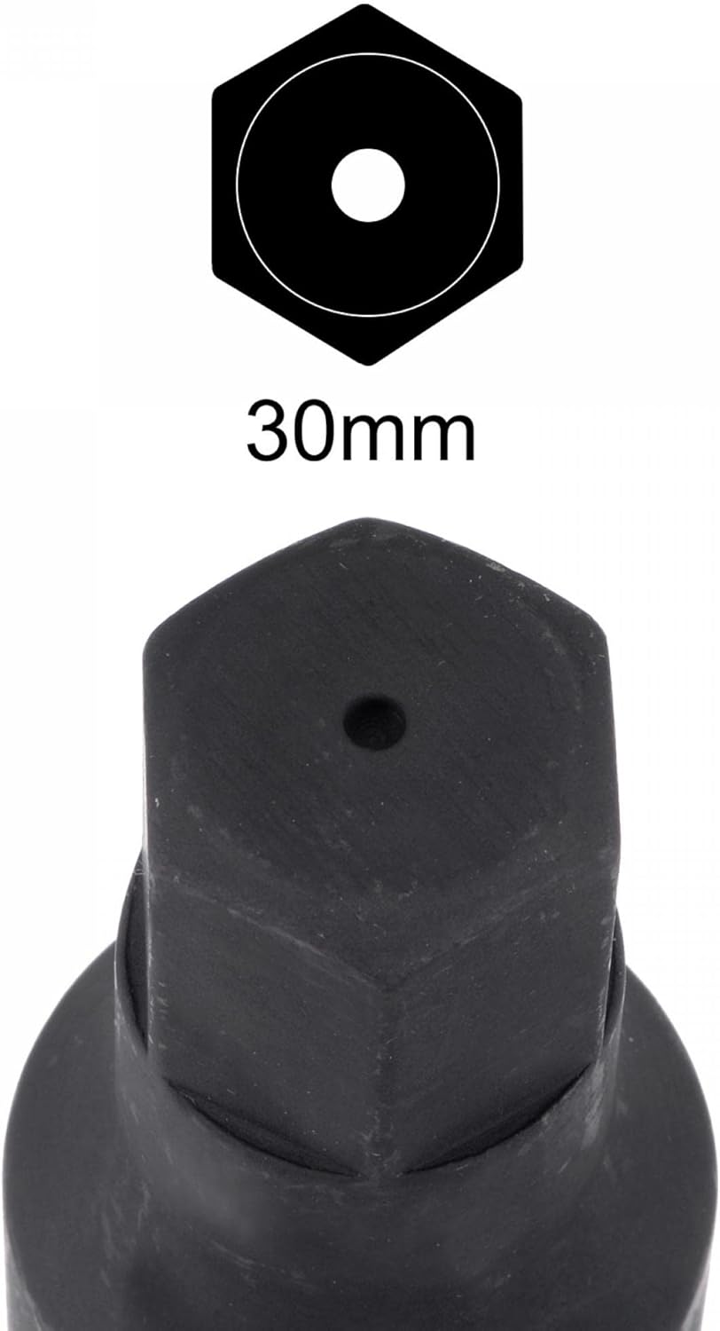 uxcell 30mm Impact Hex Bit Socket, 1" Drive 108mm Length CR-MO Steel Metric Sizes