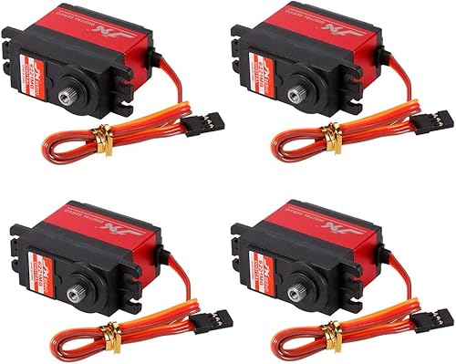 Miniatura 5 de Irfora Servo digital, 4 piezas Pdi-6221Mg Metal Gear Digital Servo 44.1 lbs Torque Aluminios Caso para 110 18 Rc Car Truck
