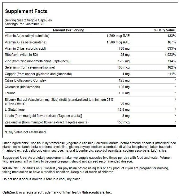 Miniatura 2 de Swanson Vision Essentials - 60 cápsulas vegetales (paquete de 4)