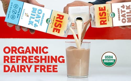 RISE Brewing Co. | Oat Milk Variety Pack (6 32 fl. oz. Cartons) [2 - Original, 2 - Vanilla, 2- Chocolate] - USDA Organic & Non-GMO | Shelf Stable | Plant Based | Non Dairy Milk | Vegan - Thumbnail 7