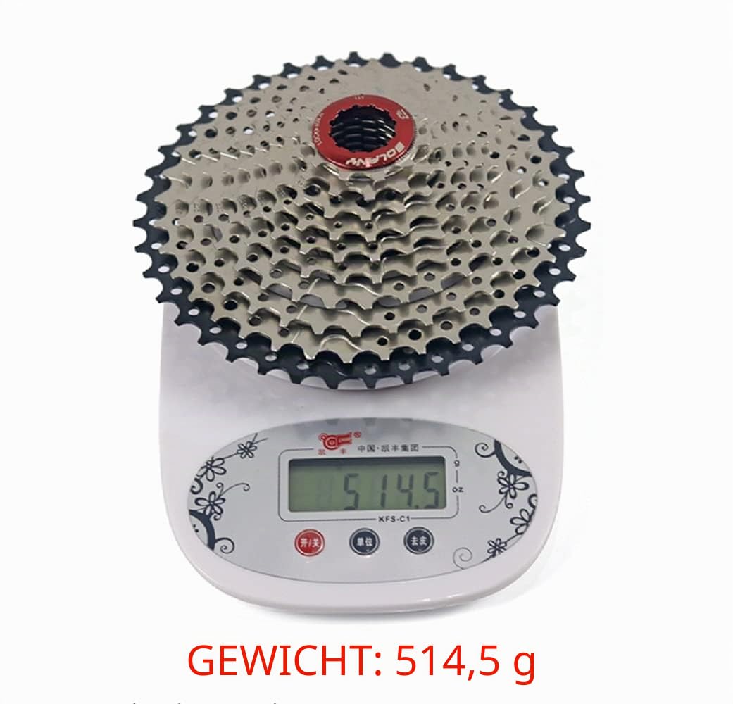 BOLANY 8/9/10 Fach Kassette 11-25T/32T/36T/40T/42T/46T/50T, Bicycle Speed Cassette Geeignet für MTB Fahrrad, Rennrad, Leichtes Freilaufritzel, kompatibel mit Shimano, SRAM, Sunrace