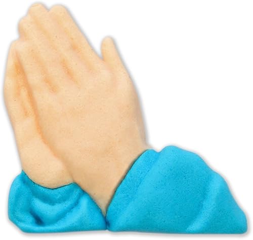 Miniatura 6 de JEM PopIt - Molde para decoración de pasteles, manos rezando, tamaño pequeño y grande, color blanco
