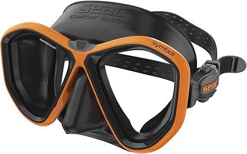 Seac Símbolo, máscara de buceo hecha en Italia con dos lentes y hebilla 3D