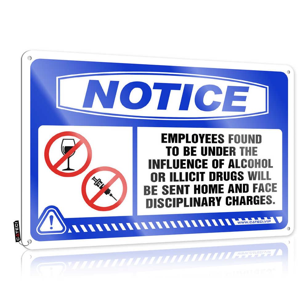 Fzfn Colour Poster Vintage Beauty Fun Notice Employees Found To Be Under The Influence Of Alcohol - Vintage Wall Decor For Farm(30X40cm)