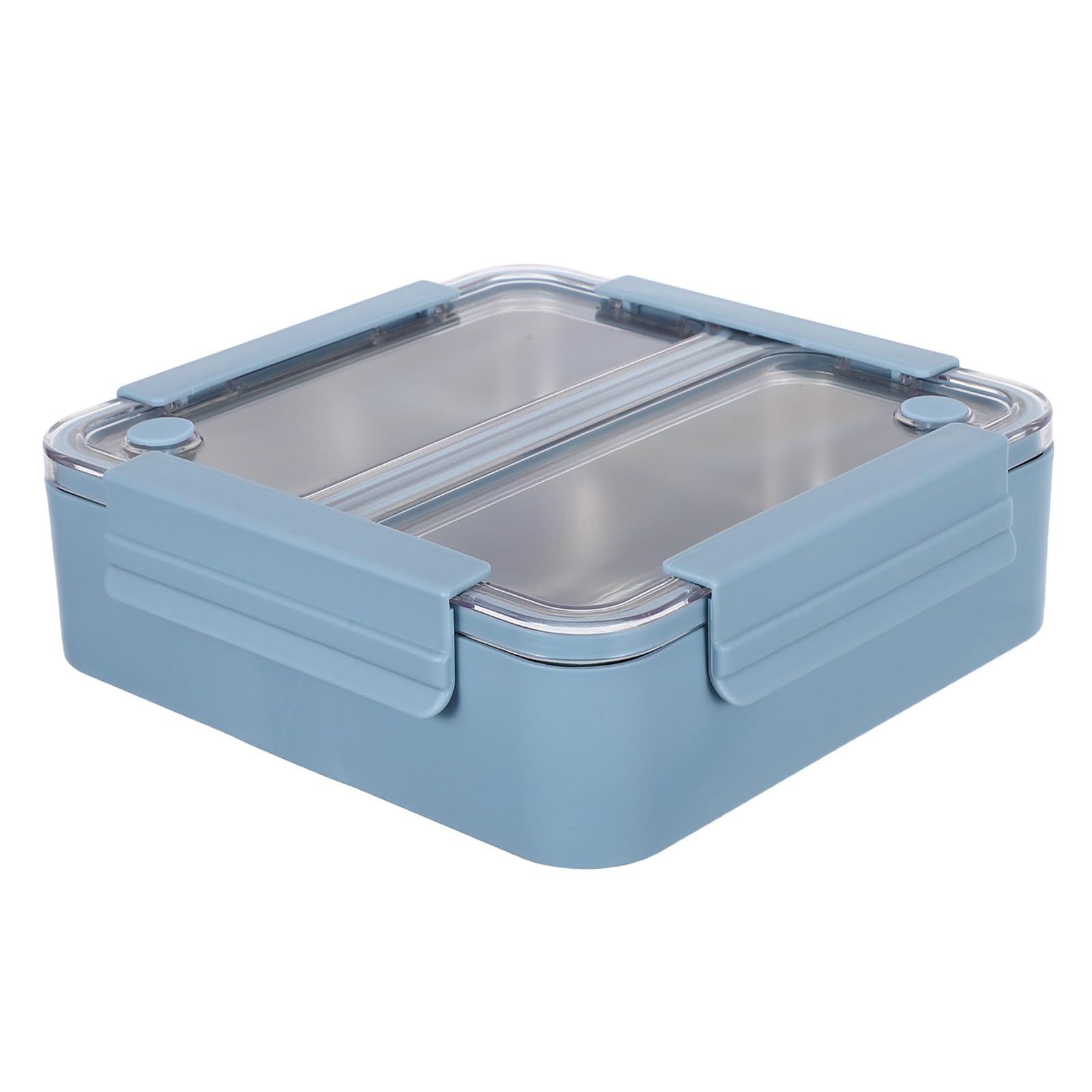 Fiambrera Hermética de Acero Inoxidable con 2 Compartimentos Bento 1100ml
