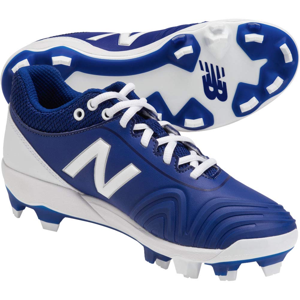 New Balance Women's Fuse V2 TPU Molded Softball Shoe, Royal/White, 5 Wide