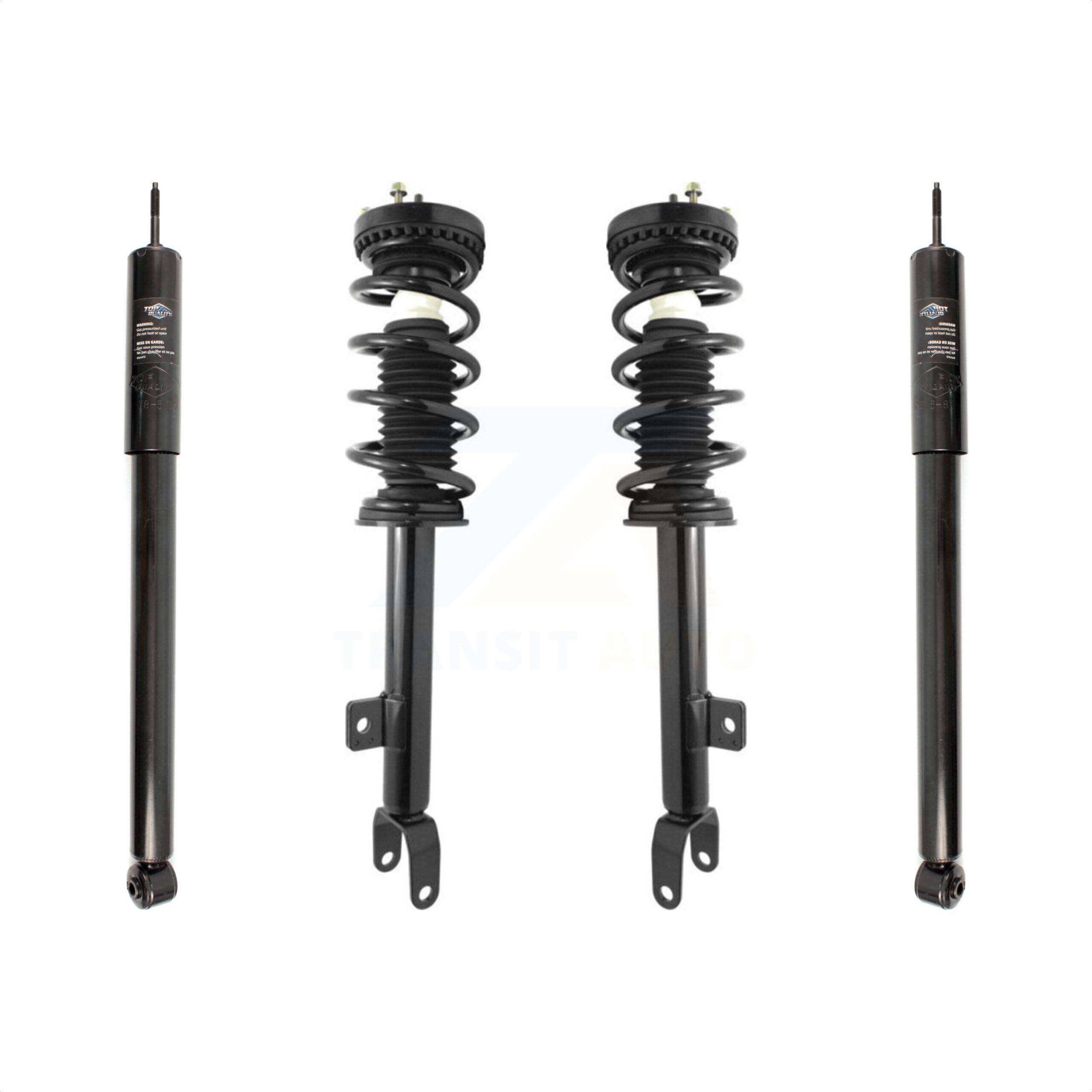 Transit Auto Front Rear Complete Suspension Shocks Strut And Coil Spring Mount Assemblies Kit Replacement For Chrysler 300 Excludes All Wheel Drive V8 Engine S Limited Models - Left Right Side