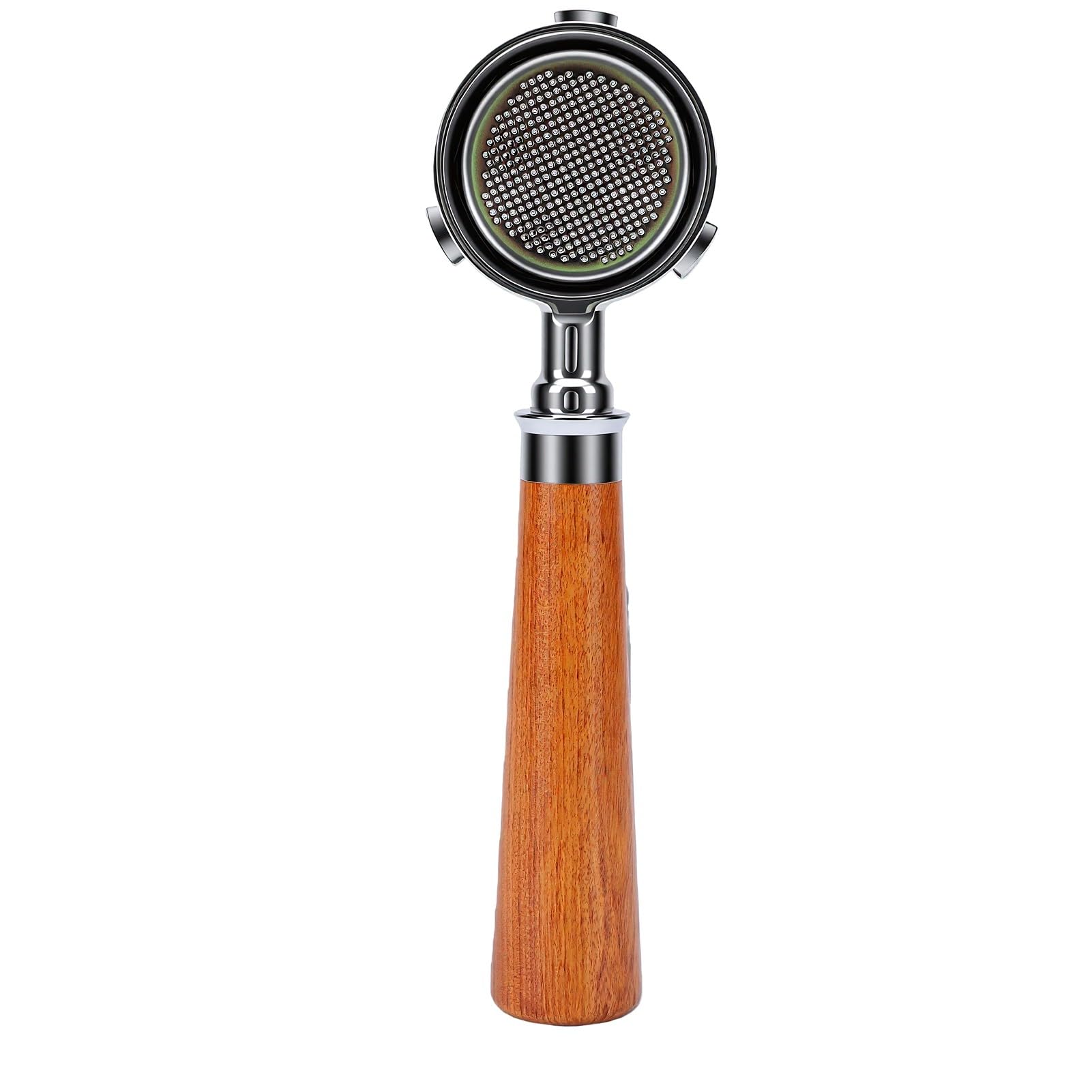 SUNGOOYUE Portafiltro Bottomless 51mm 3 Orecchie Manico in Legno di Rosa
