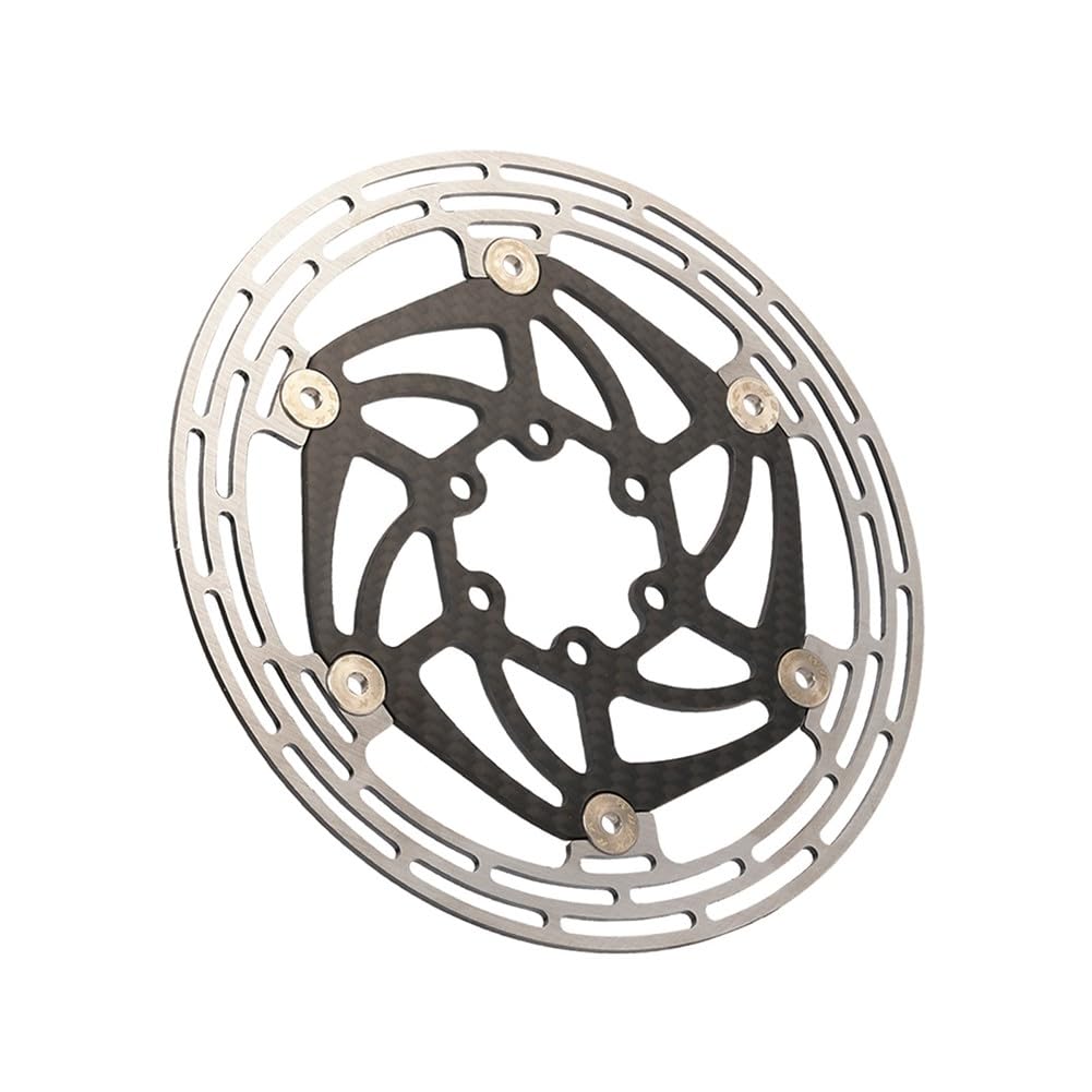 Disco de freno de fibra de carbono para bicicletas de montaña y carretera, 78 g, ligero flotante para rotor con freno de acero, 140/160/180 mm