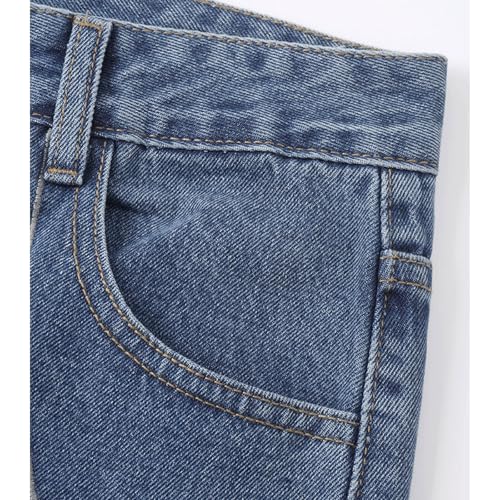 Men’s Baggy Jeans Wide Leg Denim Pants with Wave Stitch Detail Vintage Washed Streetwear Skate Style3