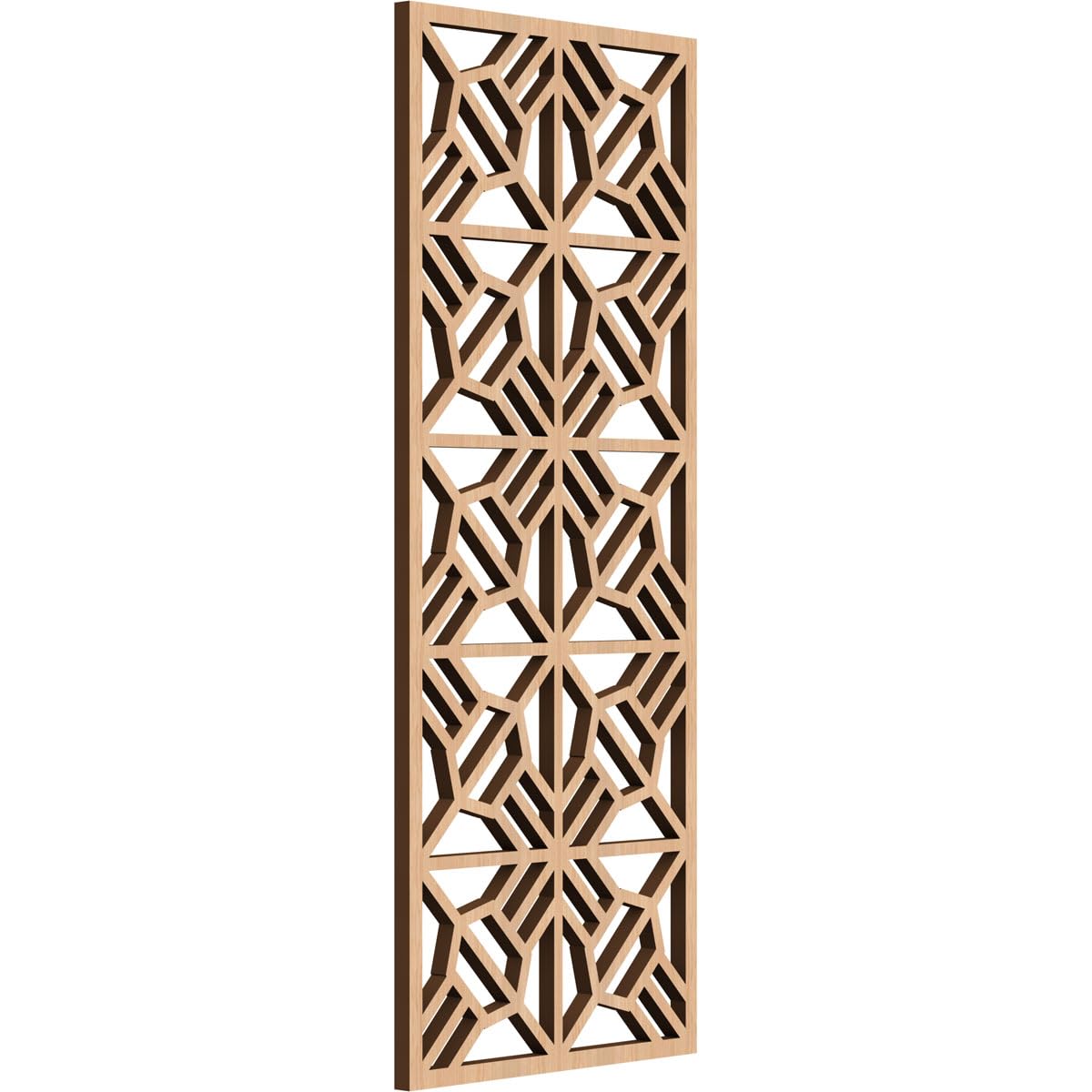 9 3/8"W x 24 3/8"H x 3/8"T Auburn Decorative Fretwork Wood Wall Panels, Hickory