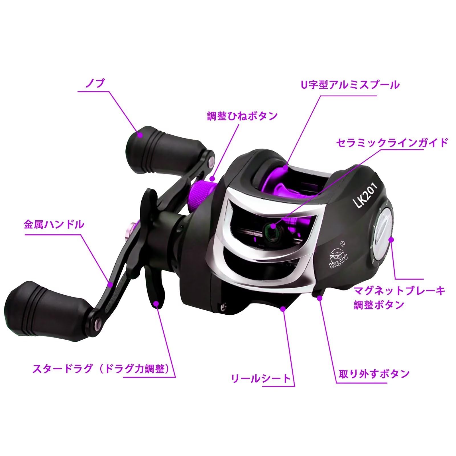 Amazon | fuliji ベイトリール 海釣り 淡水釣り 両用 左/右ハンドル