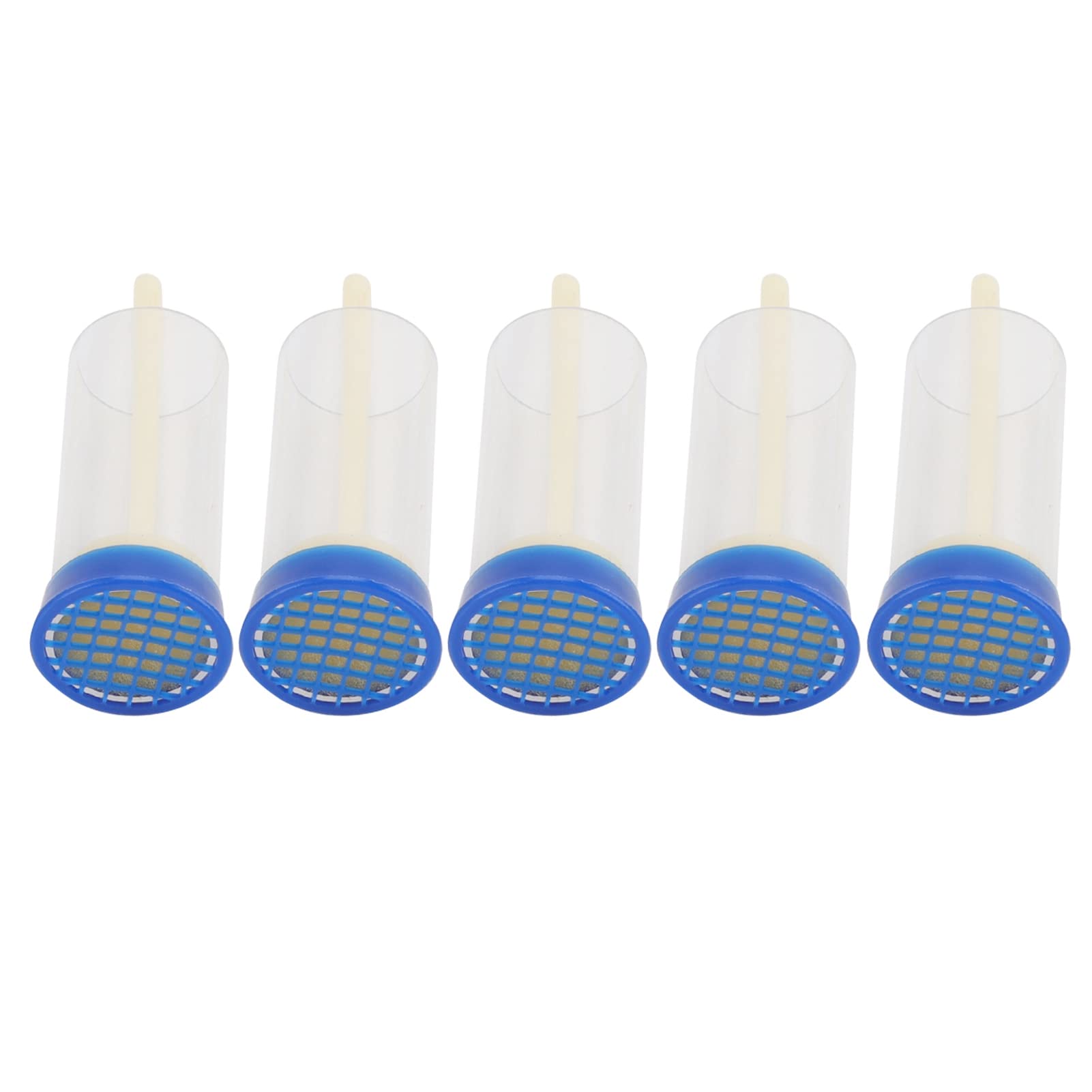 5 pièces Reine Abeille marqueur Reine Abeille marquage Cage Abeille marqueur marquage Cage Bouteille Apiculture matériel Apiculteur Outil avec Piston pour Apiculteur