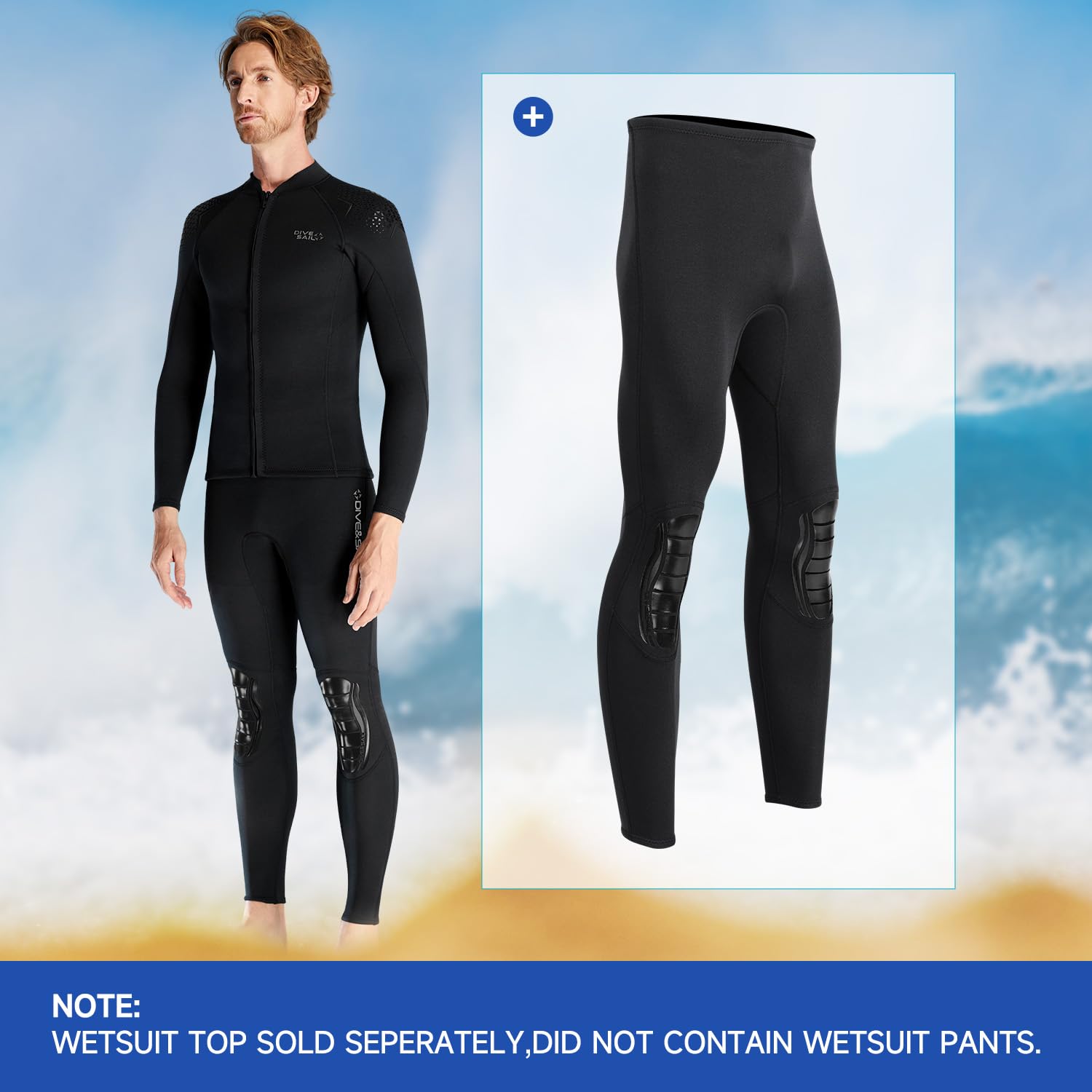 Chaqueta de neopreno, pantalones de neopreno para mujer y hombre, chaqueta de neopreno de 1,5 mm, pantalones de buceo, pantalones de neopreno para mantener el calor, traje de buceo, pantalones para
