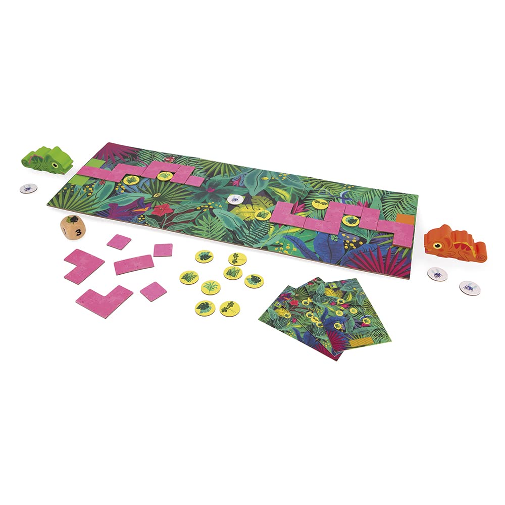 Janod - Le Mie Prime Forme Tropik - Giocattolo Educativo Multisensoriale in Legno - Forme e Colori - 9 Forme da Incastrare - Certificato FSC - Vernice ad Acqua - da 1 Anno, J8266