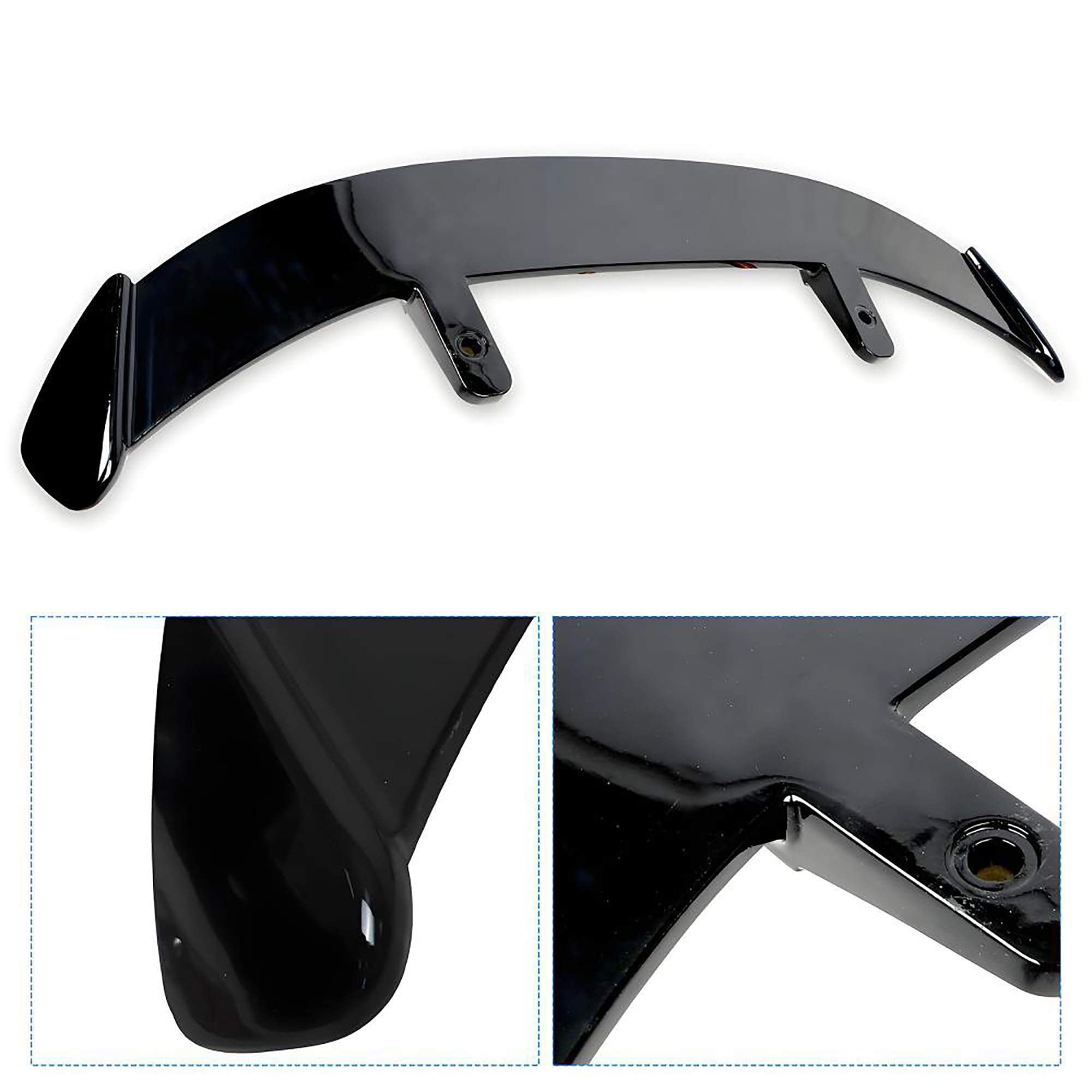 MUTUSAISI Universel aileron becquet Spoiler, pour La Plupart des de Coffre de Toit Hayon Arrière Accessoires (Noir Brillant)