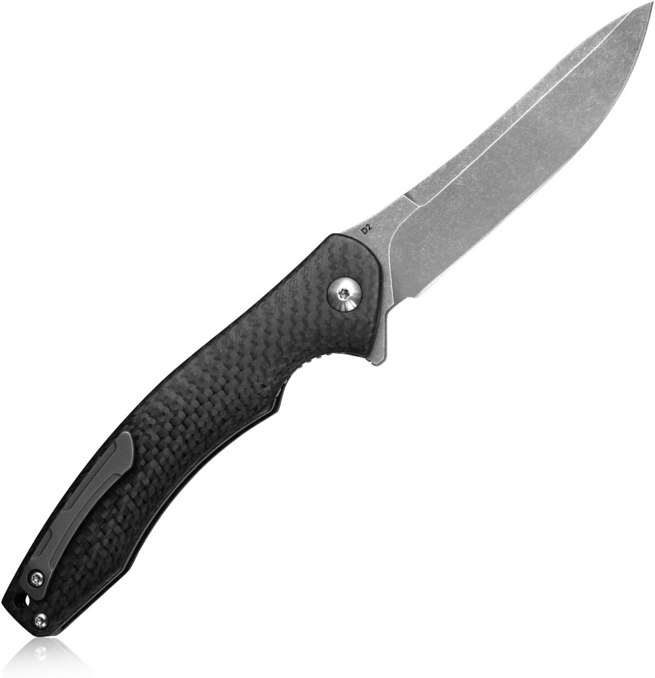 🛒 Crаzу Dеаlѕ KUBEY Eris KU179 EDC Folding Pocket Knife with 3.4-Inch Drop Point Blade and Carbon Fiber Handle with Titanium Clip for Camping Hunting and Outdoor