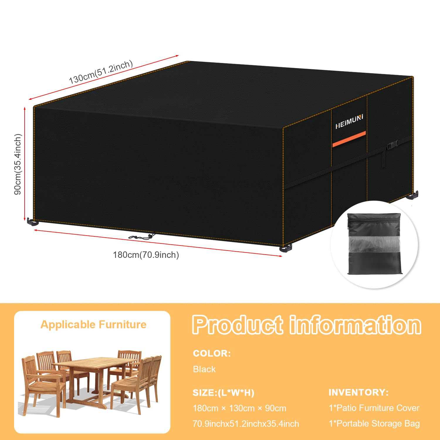 HEIMUNI Garden Furniture Covers Waterproof - Image 2